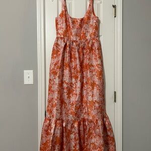 Hutch Beanie Orange and Pink Floral Dress